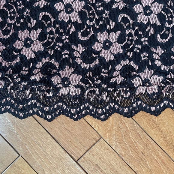 Kiyonna Black Blush Lace Fit & Flare Dress L USA Made with Pockets - Picture 14 of 14